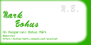 mark bohus business card